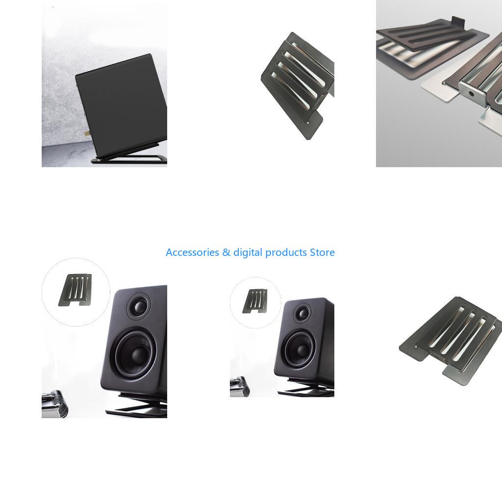 Desk Setup With Speakers - 77JD ขาตั้งลำโพงแบบมุมเอียงตามหลักสรีระศาสตร์ แผ่นรองกันลื่นแบบครอบคลุมเต็มรูปแบบช่วยปกป้องอุปกรณ์