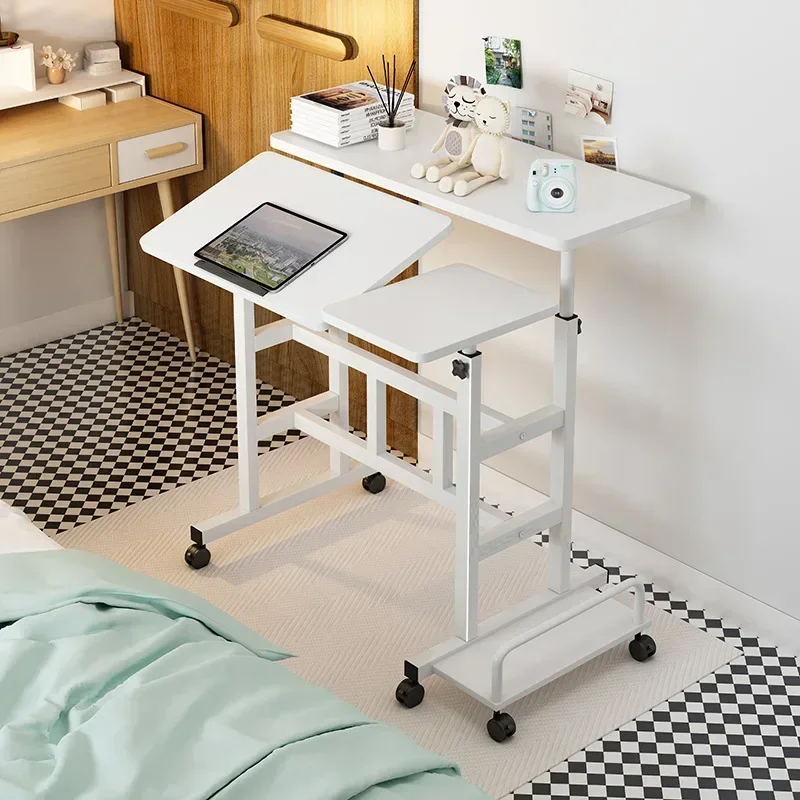Desk Setup Simple - โต๊ะคอมพิวเตอร์แบบยืนอเนกประสงค์ โต๊ะทำงานแบบเรียบง่ายทันสมัย โต๊ะโน้ตบุ๊กสำหรับใช้งานในบ้าน โต๊ะข้างเตียงแบบยกได้ ทนทาน