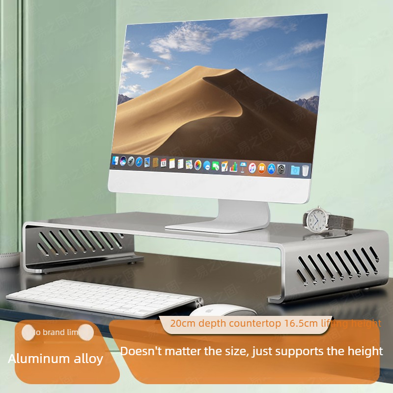 Desk Setup With Laptop And Monitor - ขาตั้งจอคอมพิวเตอร์แบบยกสูง ช่วยจัดระเบียบโต๊ะทำงานตามหลักสรีรศาสตร์ สำหรับวางแล็ปท็อป ใช้เล่นเกม ประหยัดพื้นที่ อุปกรณ์สำนักงานเพื่อปรับปรุงท่าทาง