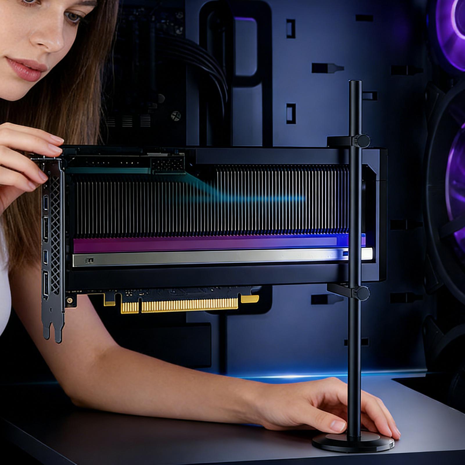 Desk Setup Videos - ขายึด GPU พร้อมแจ็คแม่เหล็ก ปรับได้ กันลื่น ขายึดอเนกประสงค์
