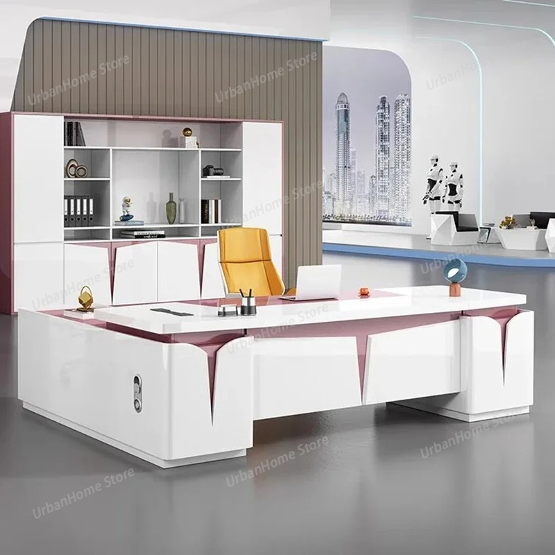 Desk Setup Simple - เฟอร์นิเจอร์ อุปกรณ์จัดวางโต๊ะทำงาน อุปกรณ์เสริม โต๊ะมุมแบบเรียบง่าย โต๊ะต้อนรับแบบมืออาชีพ ที่นั่งเสริม