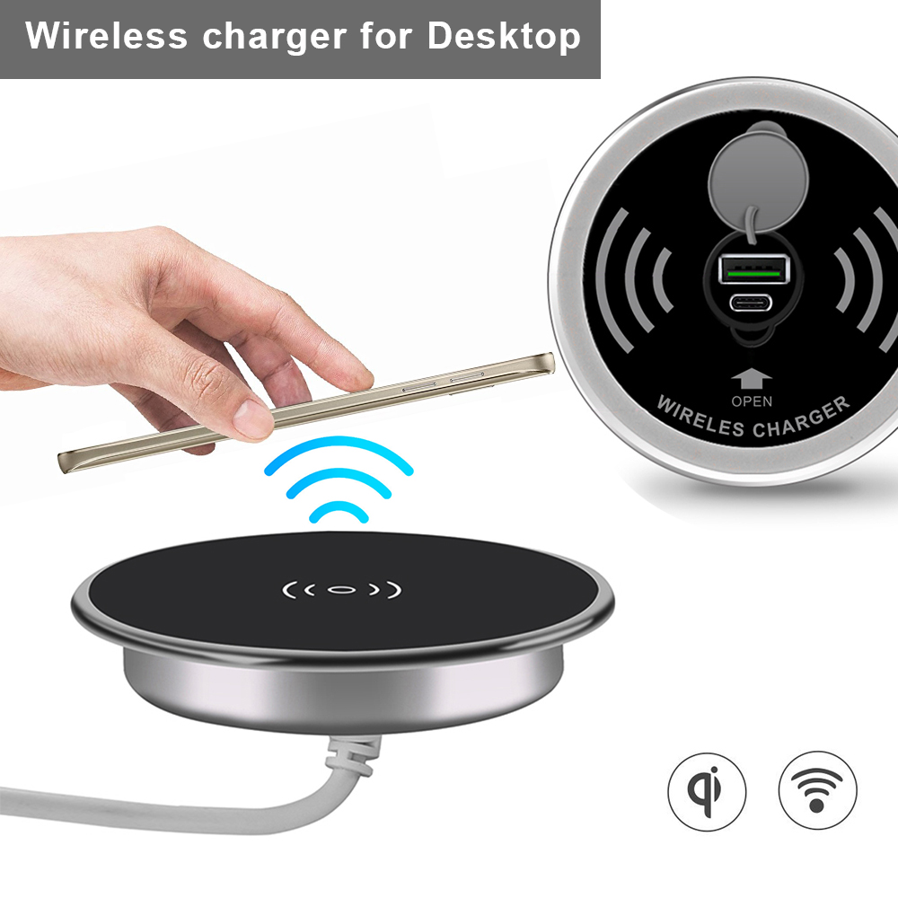 Xiaomi Desk Setup - แท่นชาร์จไร้สายแบบฝังในโต๊ะ 15W สำหรับ Xiaomi Mi 11