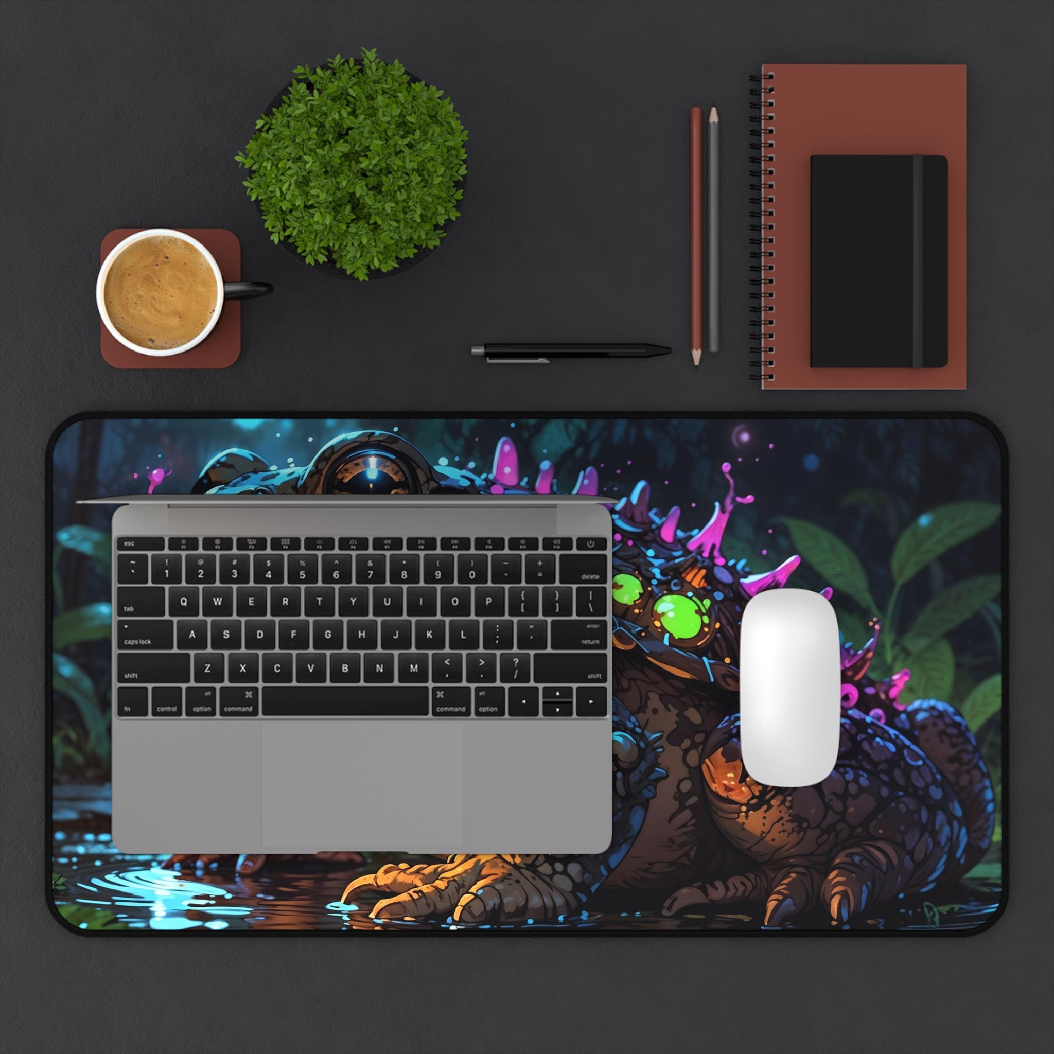 แผ่นรองโต๊ะกบสวรรค์น่ารัก - แผ - Desk Setup Workspace บทวิจารณ์และราคา