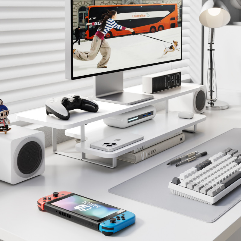 ขาตั้งจอคอมพิวเตอร์แบบยกสูง วั - Desk Setup With Laptop And Monitor บทวิจารณ์และราคา