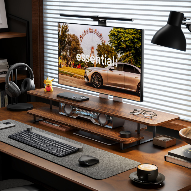 ขาตั้งจอคอมพิวเตอร์แบบยกสูง วั - Desk Setup With Laptop And Monitor บทวิจารณ์และราคา