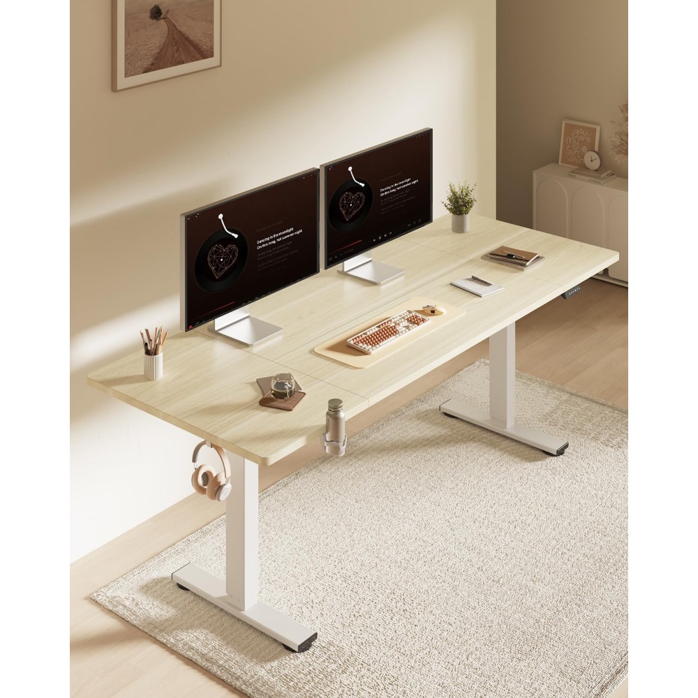 FLEXISPOT โต๊ะยืนไฟฟ้าขนาด 63x - Desk Setup Workspace บทวิจารณ์และราคา