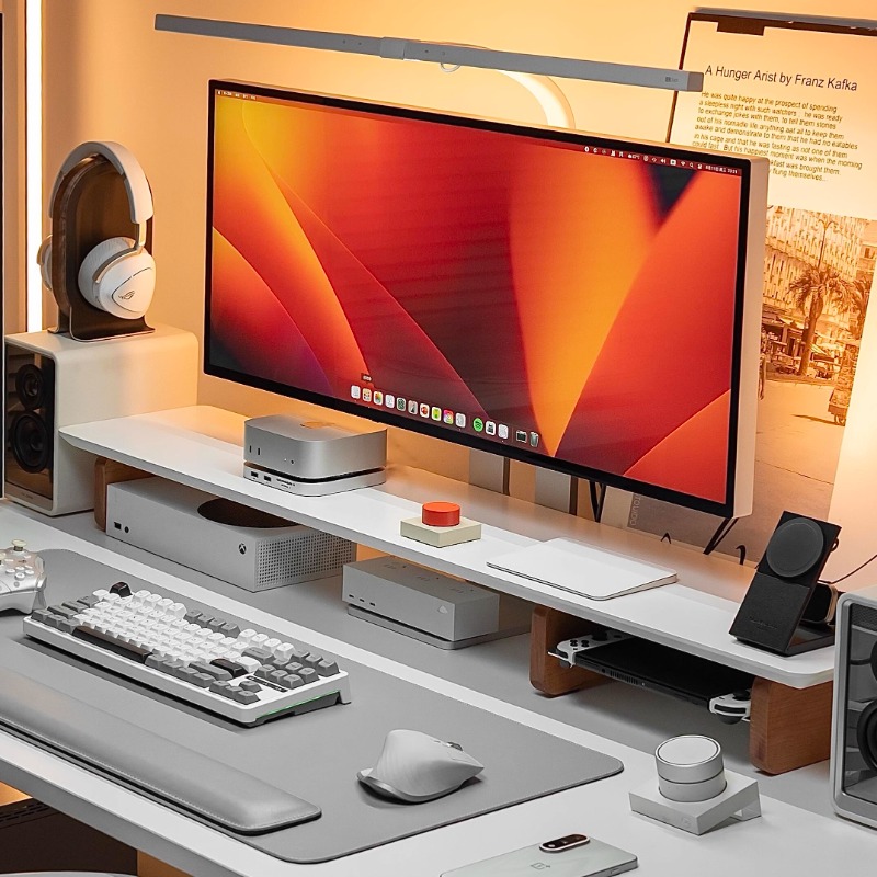 Modern Monitor Riser Stand Erg - Desk Setup With Laptop And Monitor บทวิจารณ์และราคา