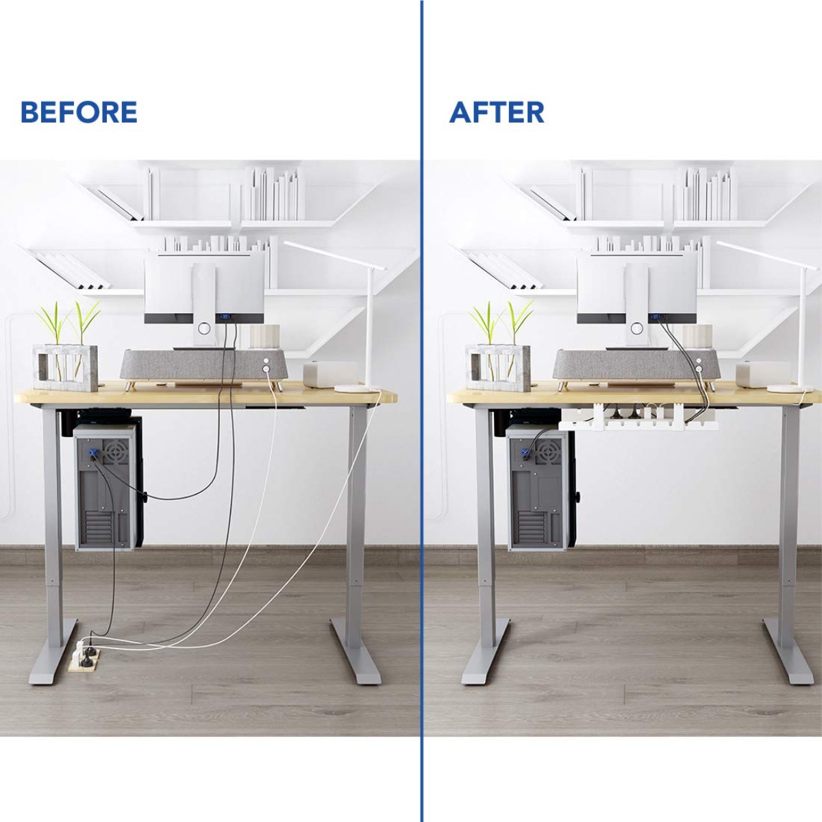 ถาดจัดเก็บสายเคเบิล ที่จัดระเบ - Desk Setup Workspace บทวิจารณ์และราคา