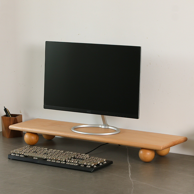แท่นวางจอคอมพิวเตอร์ไม้แท้ ขาต - Desk Setup With Laptop And Monitor บทวิจารณ์และราคา