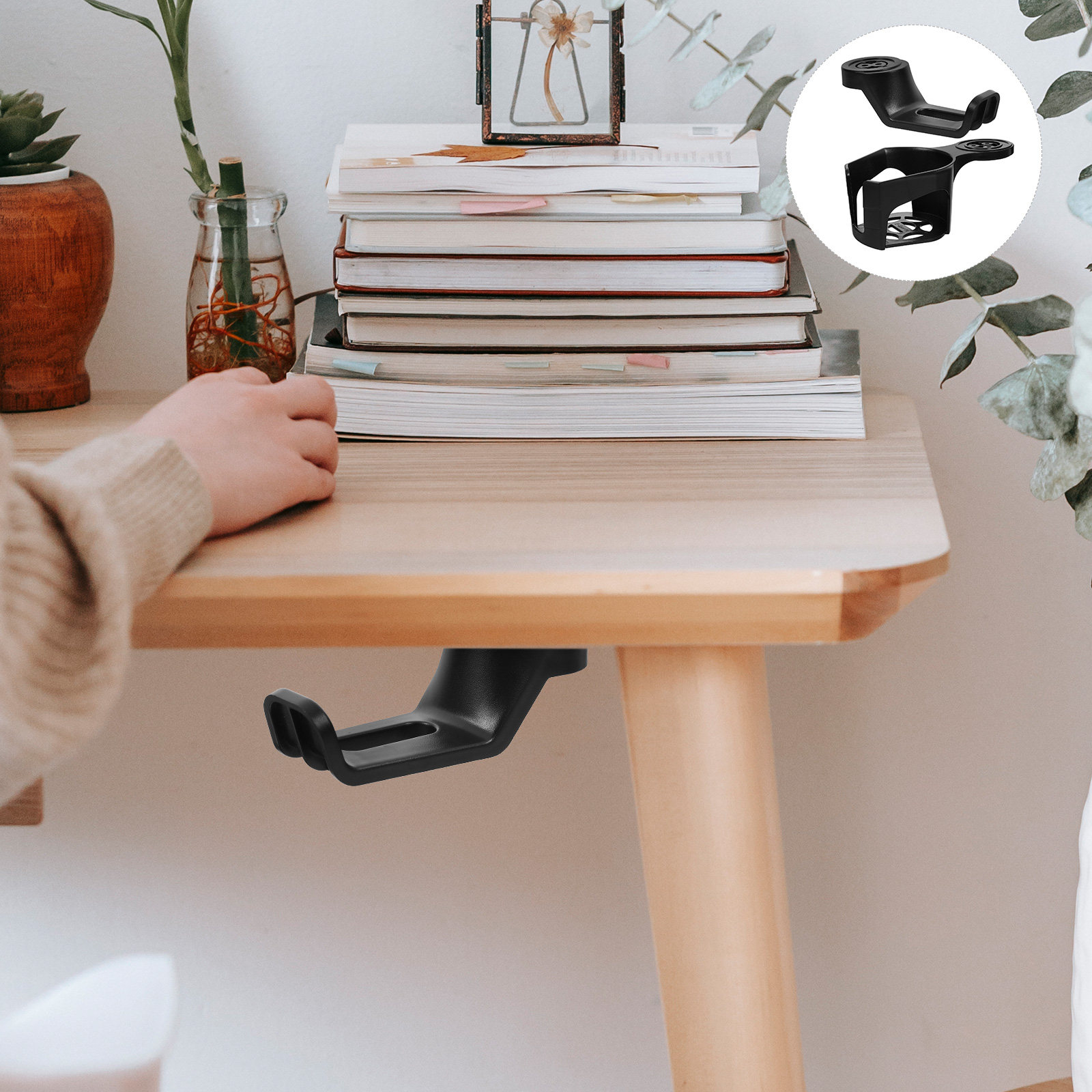 ที่หนีบหูฟังและที่วางแก้วหมุนไ - Desk Setup Workspace บทวิจารณ์และราคา