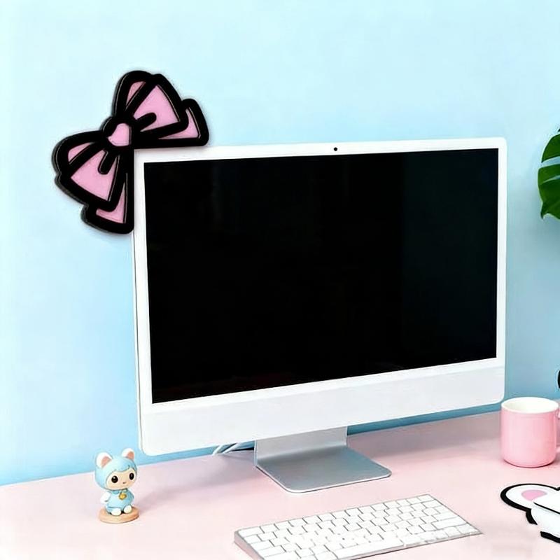 โบว์ไม้ตกแต่งหน้าจอ 1/2 ชิ้น น - Desk Setup Gaming บทวิจารณ์และราคา