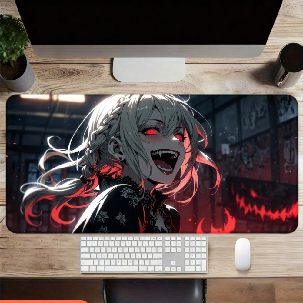 สาวอนิเมะที่มีเปลวไฟสีแดงและดี - Desk Setup Simple บทวิจารณ์และราคา