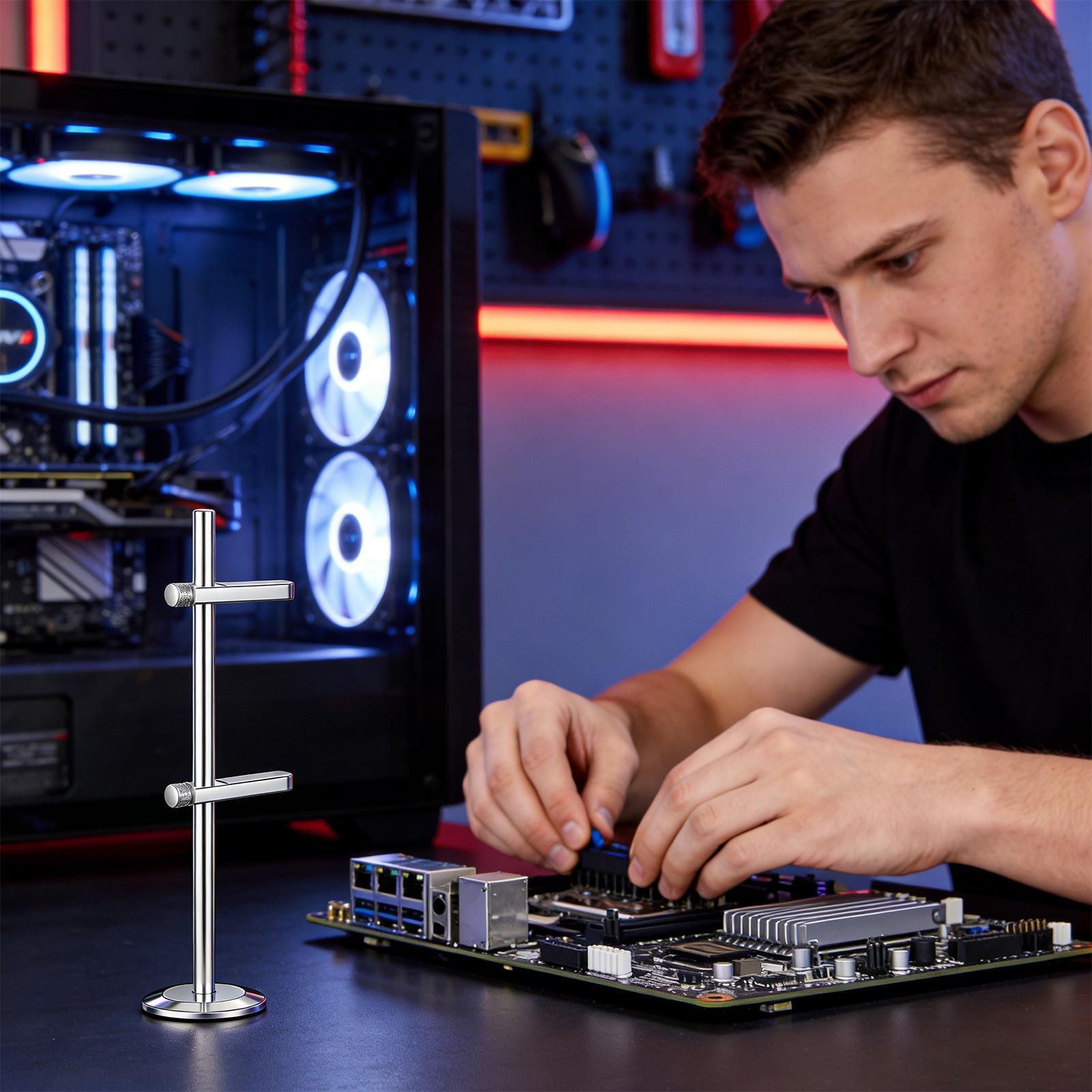 ขาตั้ง GPU แบบแม่เหล็กปรับได้  - Desk Setup Videos บทวิจารณ์และราคา