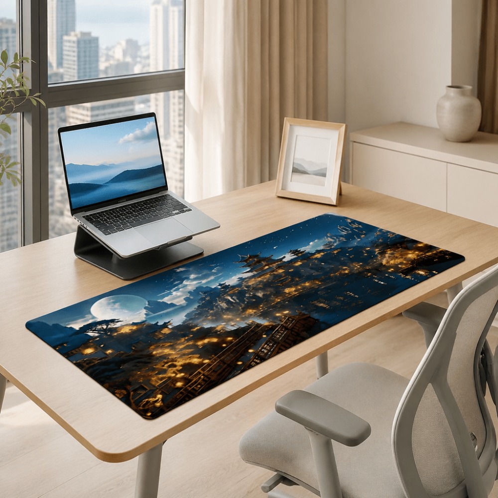 แผ่นรองโต๊ะทรงยาวลายเมืองแฟนตา - Desk Setup Simple บทวิจารณ์และราคา