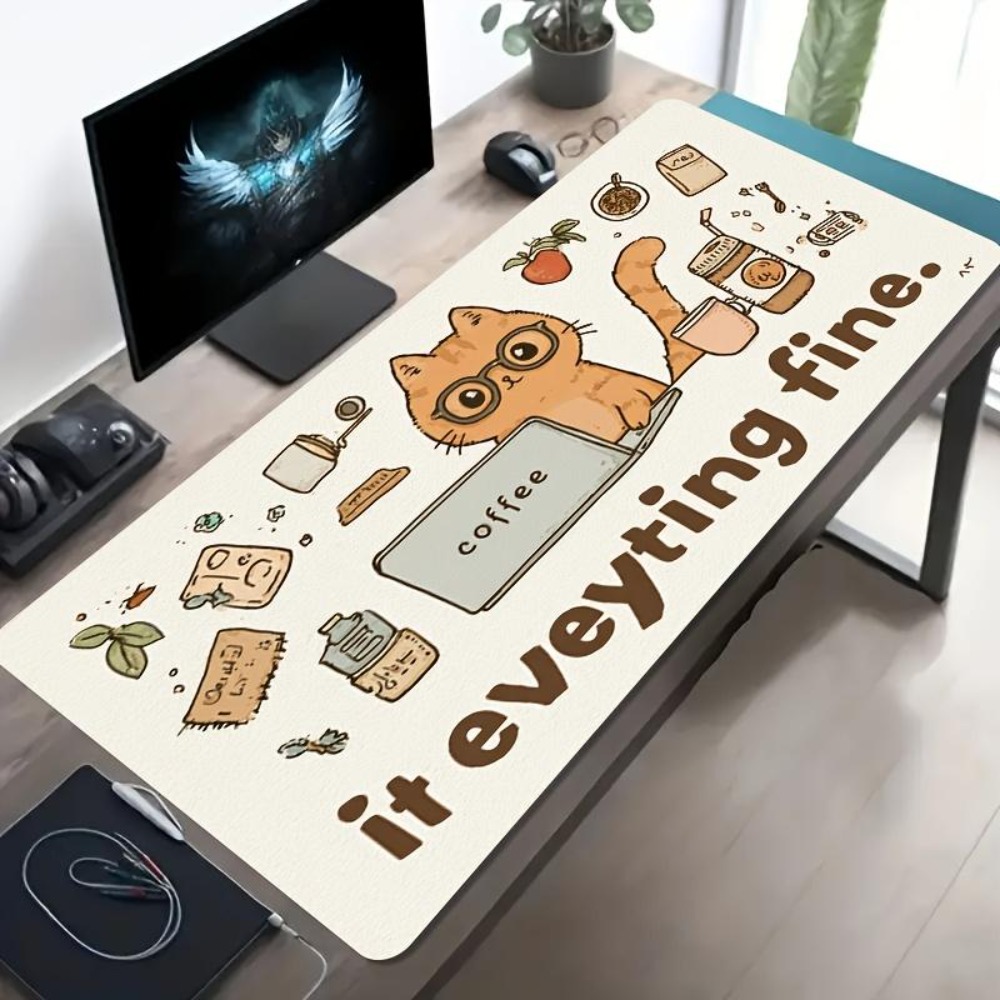 ลวดลายที่วาดด้วยมือ แมวสีส้มสว - Desk Setup Simple บทวิจารณ์และราคา