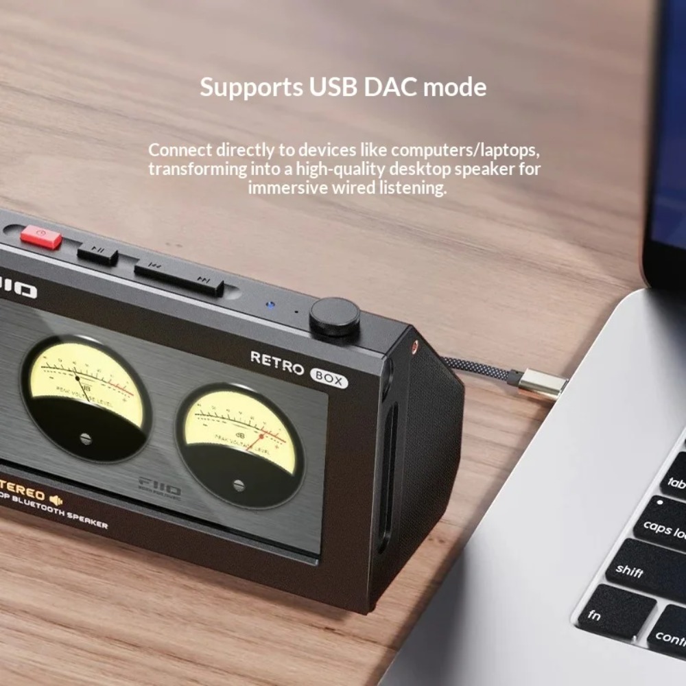 FiiO RETRO BOX ลำโพงสเตอริโอบล - Desk Setup With Speakers บทวิจารณ์และราคา