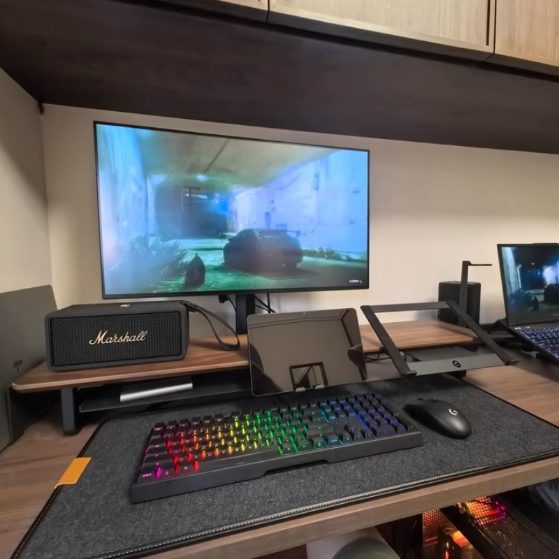 ขาตั้งจอภาพแบบแยกส่วน ที่วางอุ - Desk Setup With Laptop And Monitor บทวิจารณ์และราคา