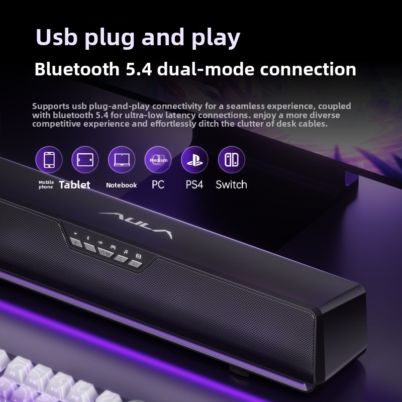 ลำโพง AULA GS6Pro สำหรับอีสปอร - Desk Setup With Speakers บทวิจารณ์และราคา