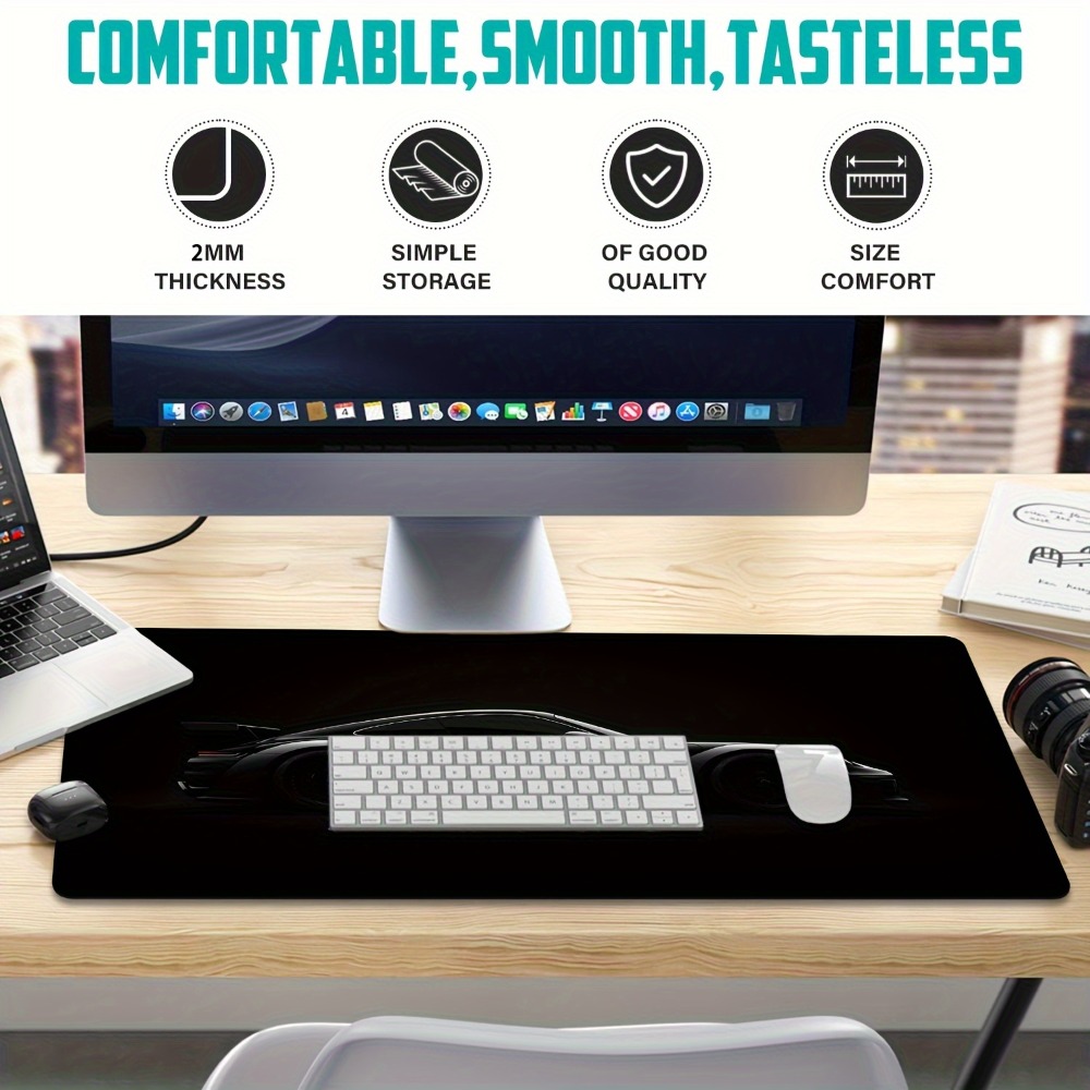 แผ่นรองเมาส์สำหรับเล่นเกมสีดำ  - Desk Setup Simple บทวิจารณ์และราคา
