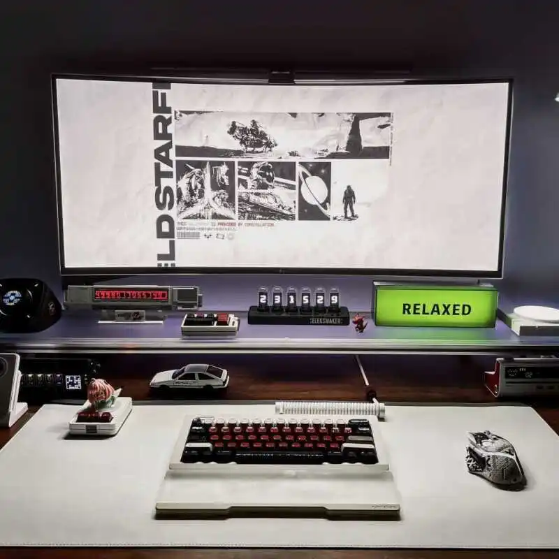 อลูมิเนียมขาตั้งอะคริลิคเดสก์ท - Desk Setup With Laptop And Monitor บทวิจารณ์และราคา