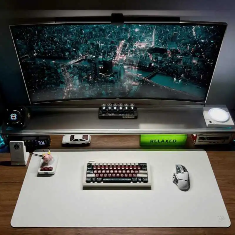 อลูมิเนียมขาตั้งอะคริลิคเดสก์ท - Desk Setup With Laptop And Monitor บทวิจารณ์และราคา