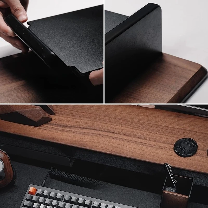 Solid Walnut Monitor Stand-Erg - Desk Setup Workspace บทวิจารณ์และราคา